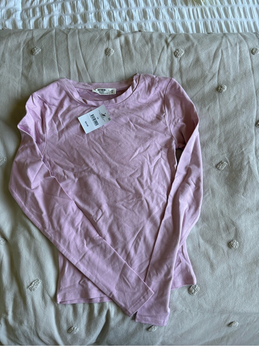 Cotton On Dusty Pink Crewneck Long Sleeve Top